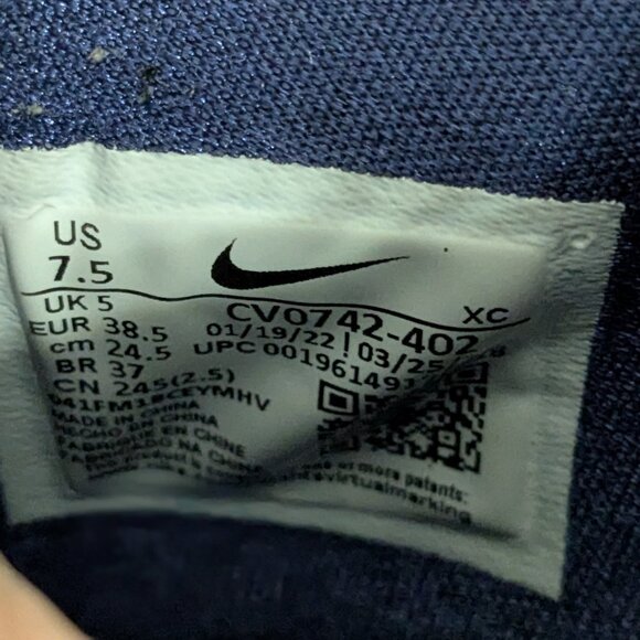 Nike Court React Vapor NXT Glacier Ice Midnight Navy Women's  Size 7.5 - Picture 12 of 15